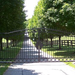 Custom Residential Wrought Iron Driveway Gates