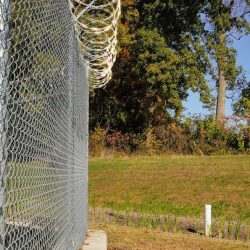 Chain Link Fence with Barbed wire