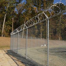 Chain Link Fence with Barbed wire