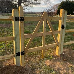 Wood and Wire Fence